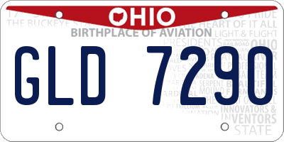 OH license plate GLD7290