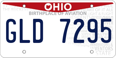 OH license plate GLD7295