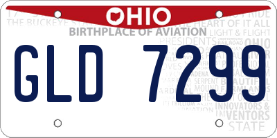 OH license plate GLD7299