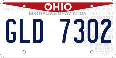 OH license plate GLD7302