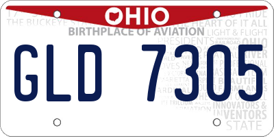 OH license plate GLD7305