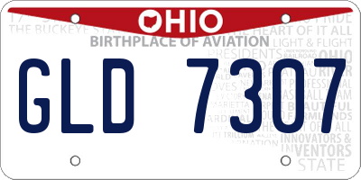 OH license plate GLD7307