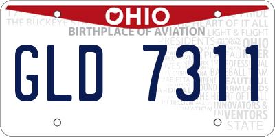 OH license plate GLD7311