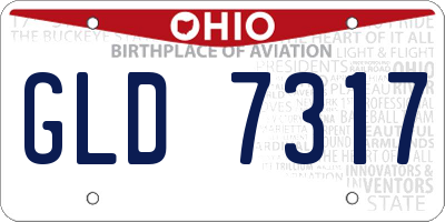OH license plate GLD7317