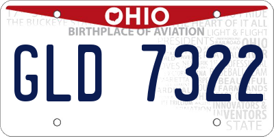OH license plate GLD7322