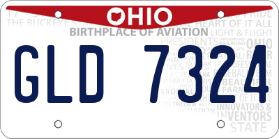 OH license plate GLD7324