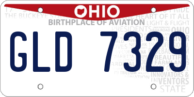 OH license plate GLD7329