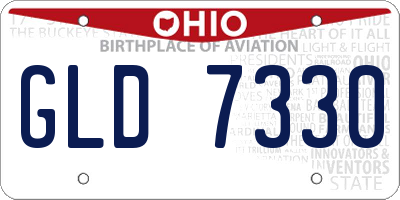 OH license plate GLD7330