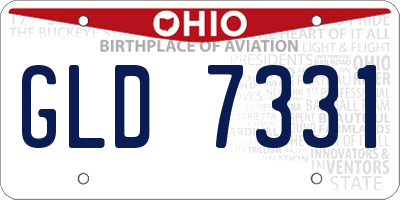 OH license plate GLD7331
