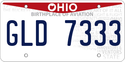 OH license plate GLD7333