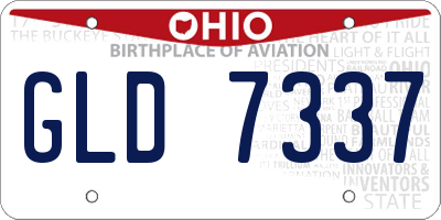 OH license plate GLD7337