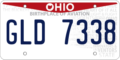 OH license plate GLD7338
