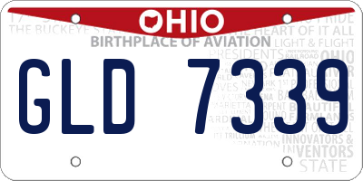 OH license plate GLD7339