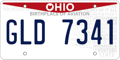 OH license plate GLD7341