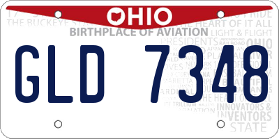 OH license plate GLD7348