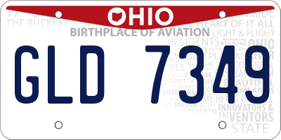 OH license plate GLD7349