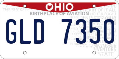 OH license plate GLD7350