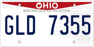 OH license plate GLD7355