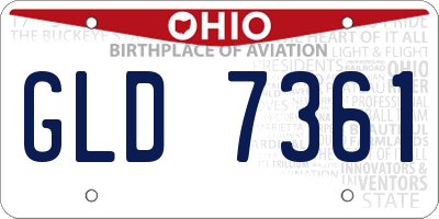 OH license plate GLD7361