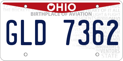 OH license plate GLD7362
