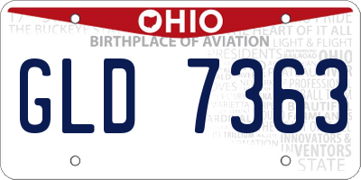 OH license plate GLD7363