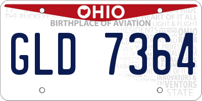 OH license plate GLD7364