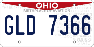 OH license plate GLD7366