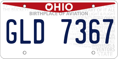 OH license plate GLD7367