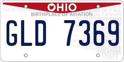 OH license plate GLD7369