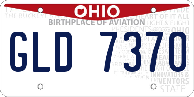 OH license plate GLD7370