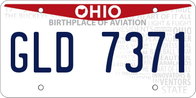 OH license plate GLD7371