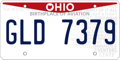 OH license plate GLD7379
