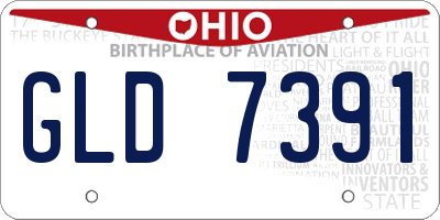 OH license plate GLD7391