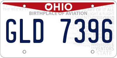 OH license plate GLD7396