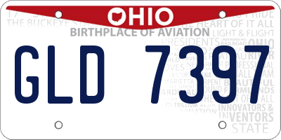 OH license plate GLD7397