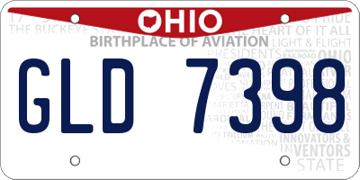 OH license plate GLD7398