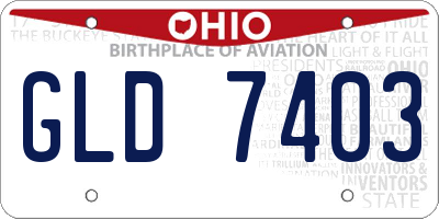 OH license plate GLD7403