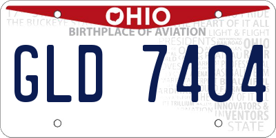 OH license plate GLD7404