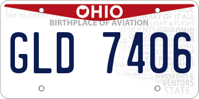 OH license plate GLD7406