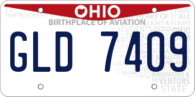 OH license plate GLD7409