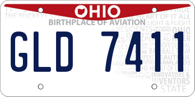 OH license plate GLD7411