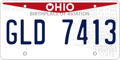 OH license plate GLD7413