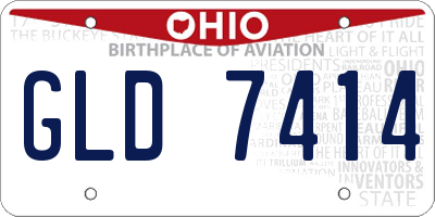 OH license plate GLD7414