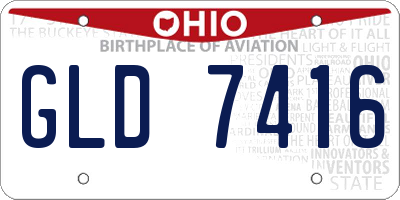 OH license plate GLD7416