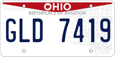 OH license plate GLD7419