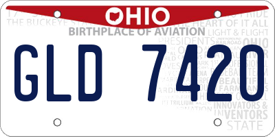 OH license plate GLD7420