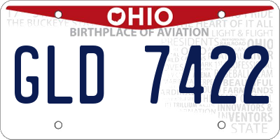 OH license plate GLD7422