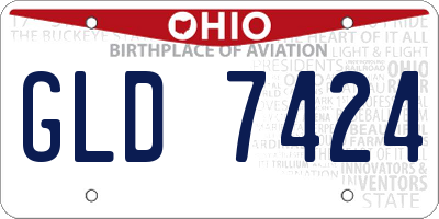OH license plate GLD7424