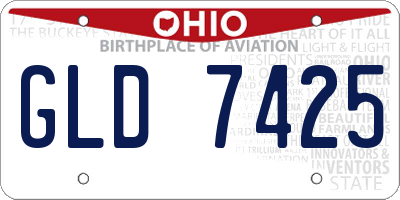 OH license plate GLD7425