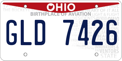 OH license plate GLD7426